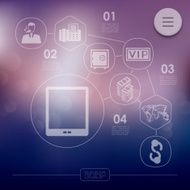 business infographic with unfocused background N110