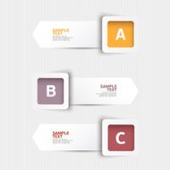 Set of white labels