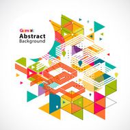 Abstract colorful and creative triangle background vector illustration