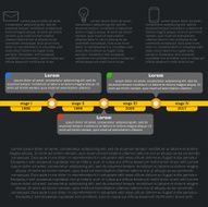 Timeline template infographics Horizontal progress