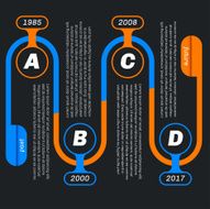 Snake shape infographics dark background