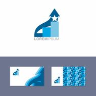 Logo Icon design element with business card template N3
