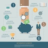 Infographic template money conceptPrint