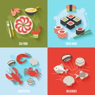 Seafood flat set
