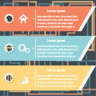 Fullcolor infographics design with stripes on a