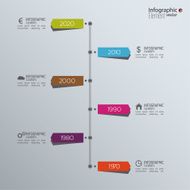 Timeline Infographic with arrows and pointers N3