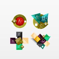 Set of modern geometric infographic web layouts N99