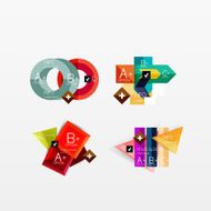 Set of modern geometric infographic web layouts N101