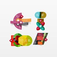 Set of modern geometric infographic web layouts N104