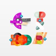 Set of modern geometric infographic web layouts N107