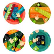 Modern flat design infographic banners N32