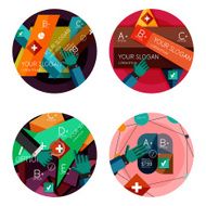 Modern flat design infographic banners N35