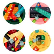 Modern flat design infographic banners N42