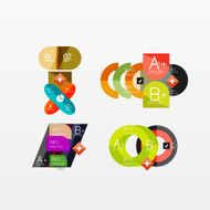 Set of modern geometric infographic web layouts N113