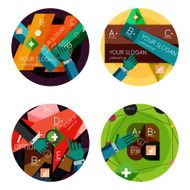 Modern flat design infographic banners N54