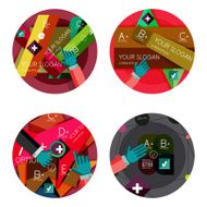 Modern flat design infographic banners N65