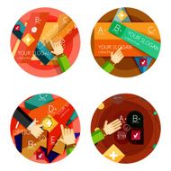 Modern flat design infographic banners N67
