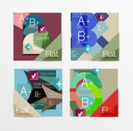 Flat design square shape infographic banner N18