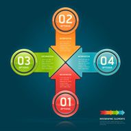 Modern color arrow Infographics diagram banner template
