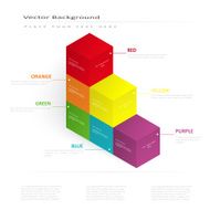 Vector 3d illustration color cubes