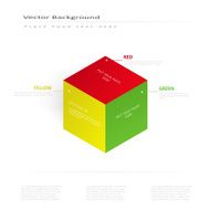 Vector 3d illustration color cube