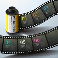 abstract 3d film infographics