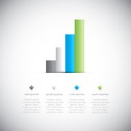 Graph presentation infographic template vector eps10