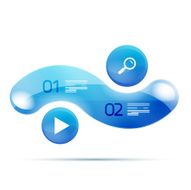 Vector abstract curvy infographic design
