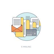 Flat mobile phone icon Communication concept Social media