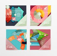 Flat design square shape infographic banner N25