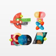 Set of modern geometric infographic web layouts N119