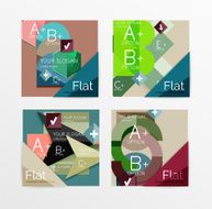 Flat design square shape infographic banner N26