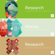 Flat modern info banner set N60