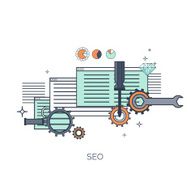 Vector illustration Flat computing background Programming coding Web development and N5