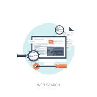 Vector illustration Flat computing background Programming coding Web development and N15