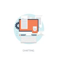 Vector illustration Flat computing background Programming coding Web development and N17