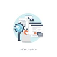 Vector illustration Flat computing background Programming coding Web development and N21