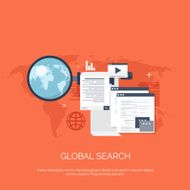 Vector illustration Flat computing background Programming coding Web development and N28