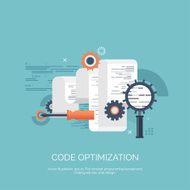 Vector illustration Flat computing background Programming coding Web development and N29