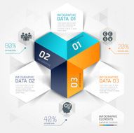 Modern business infographics origami template
