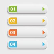 Vector realisti&Ntilde;Â Web buttons infographic with numbers
