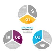 Vector circle triangle infographic Template for cycle diagram graph presentation N4
