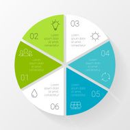 Vector circle infographic Template for cycle diagram graph presentation and N29