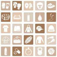Vector Set of Mix Martial Arts Icons