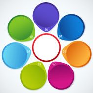 Circular Colorful arrow (circle) Multi colored vector business banners Infographic