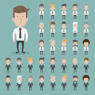 set of businessman characters poses N14
