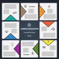 8 options numbered templates for infographic