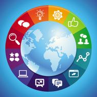 Vector internet marketing concept