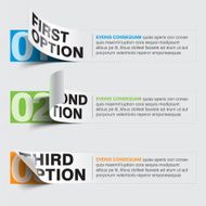 three steps vector stickers