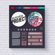 Business project infographic design template